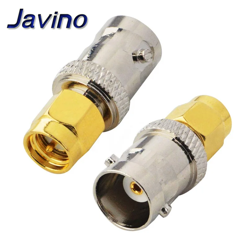 Connector RF adapter BNC-SMA BNC Male Jack Nickel Plating To SMA Female Plug Gold Plating Jack RF Connector Straight