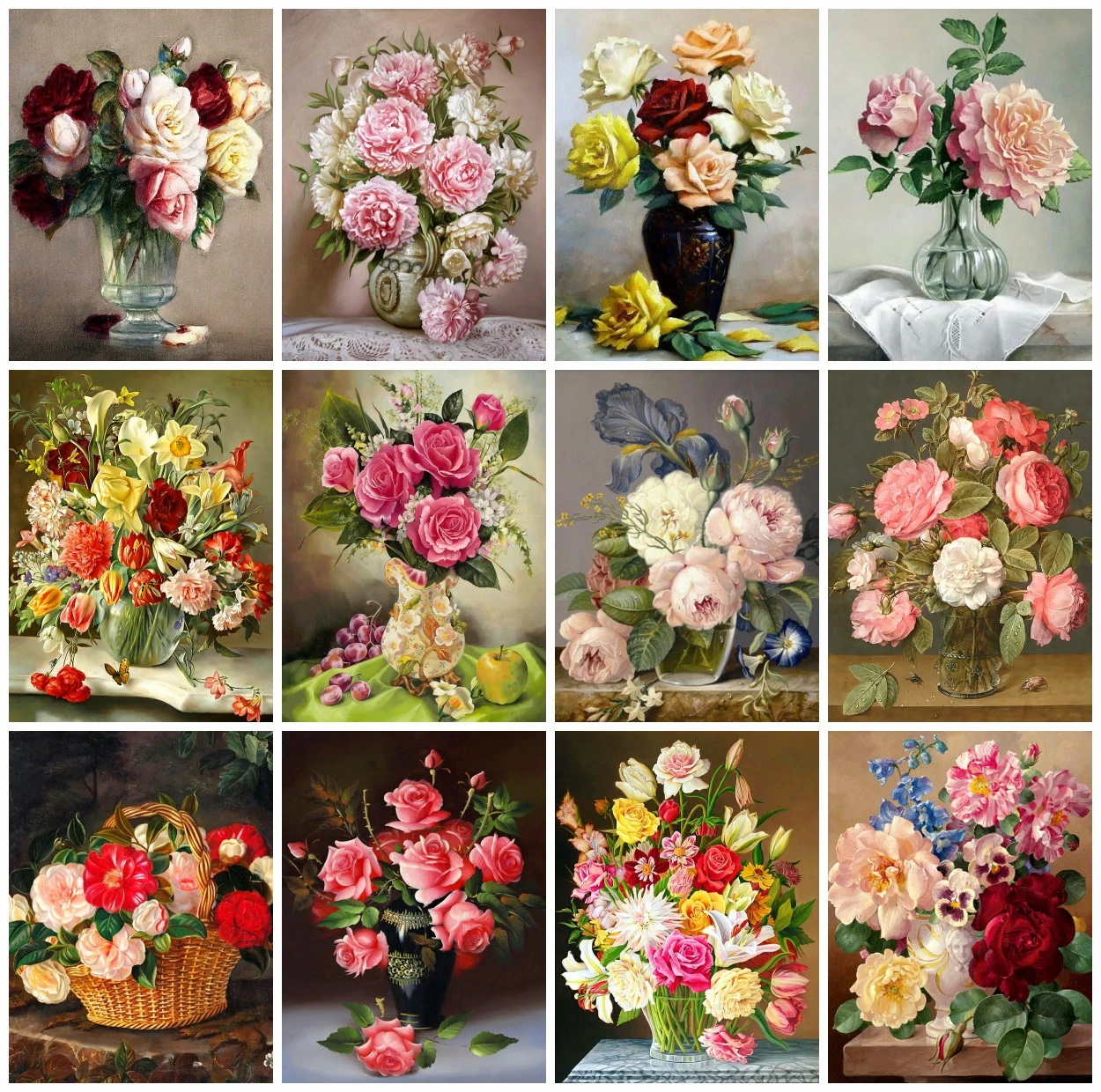 EverShine Diamond Embroidery Full Display Peony Diamond Mosaic Picture Of Rhinestones Diamond Painting Full Square Flowers