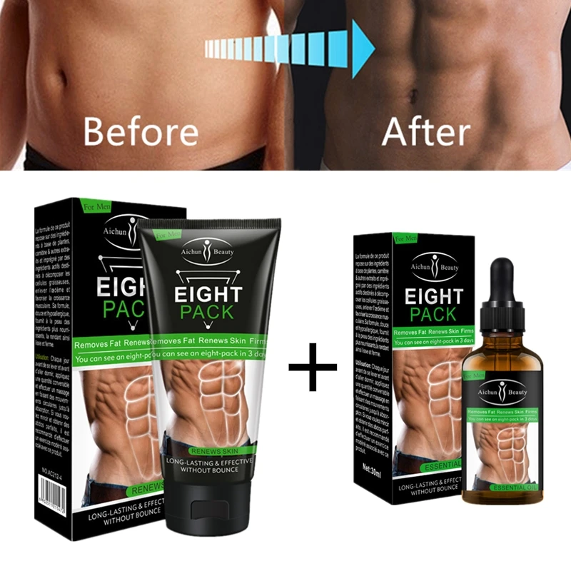 

Powerful Abdominal Muscle Cream 80g & Stronger Muscle Essential Oil 30ml Press Fitness Anti Cellulite Fat Burning Weight Loss