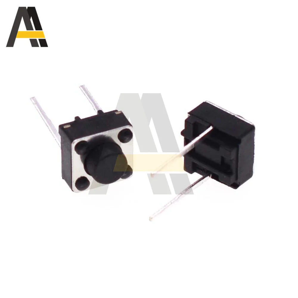 10 Stks/partij Twee Voeten Normaal Open Licht Touch Schakelaar 6*6*4.3Mm Patch Knop Normaal Gesloten Schakelaar micro Touch Schakelaar