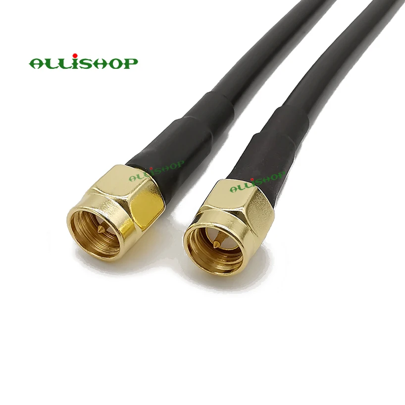 SMA Male to SMA Male LMR200 Coaxial Cable Pigtail Low Loss Double Shielded SMA Male Extension Cable 1-15Meter