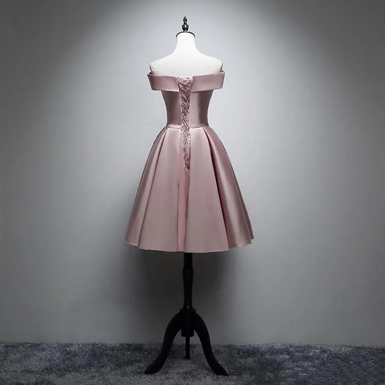 Vestido de coquetel, rosa, cetim, curto, renda, até o joelho, festa, 2021