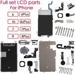 for iPhone 6 6P 6S 6SP 7 7P 8 8 Plu. full Screen LCD Metal Bracket Front Camera Flex Cable Small Parts with full set screws