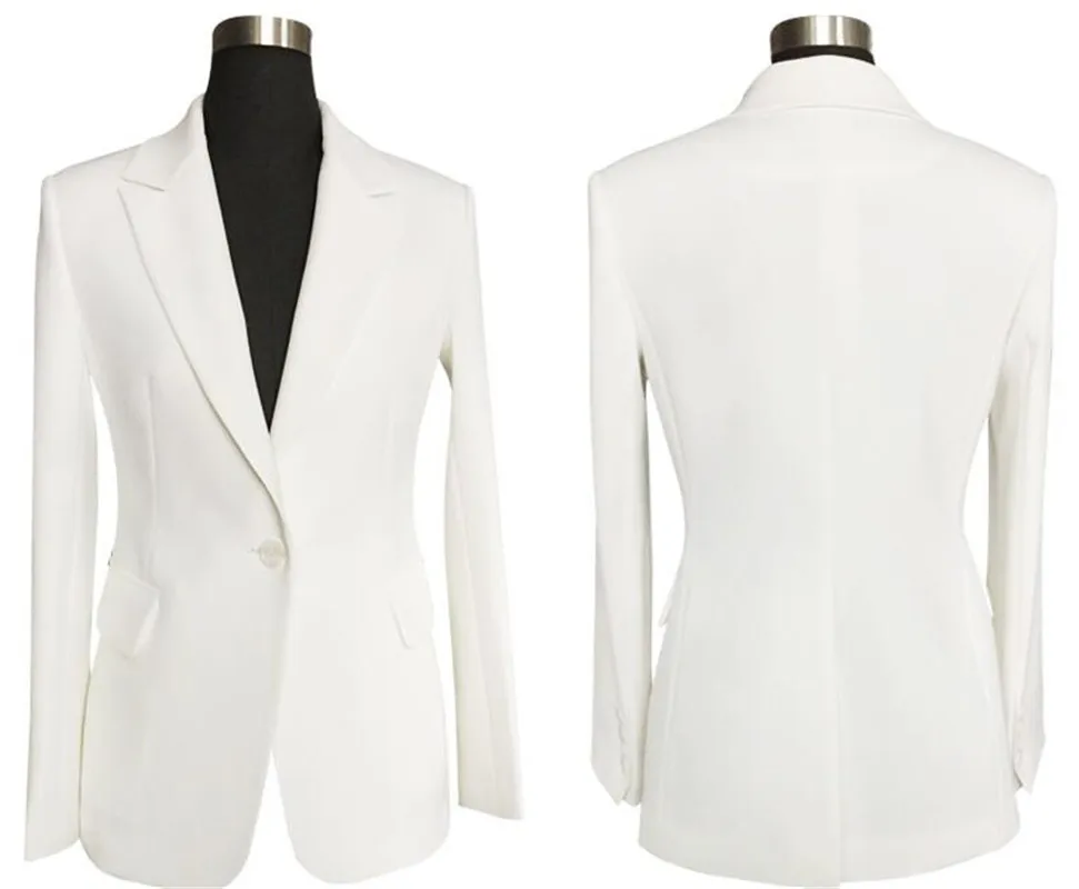 White Women Suits 3 Piece Women PantSuits OL Women\'s Summer Suit Women Blazer Jacket & Trousers & Vest Suit For Women Set