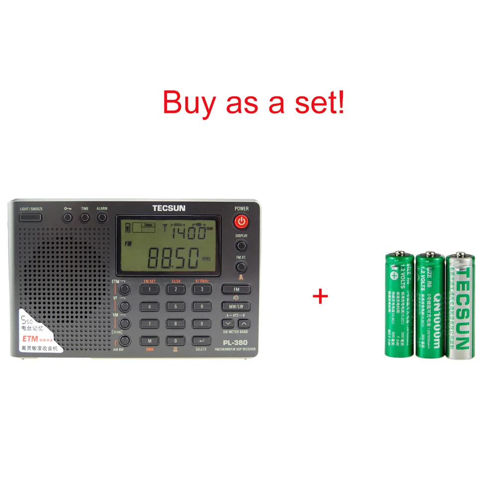 2025 PL-380 Full Band Radio Digital Demodulation Stereo PLL Portable Radio FM /LW/SW/MW DSP Receiver Radio AM