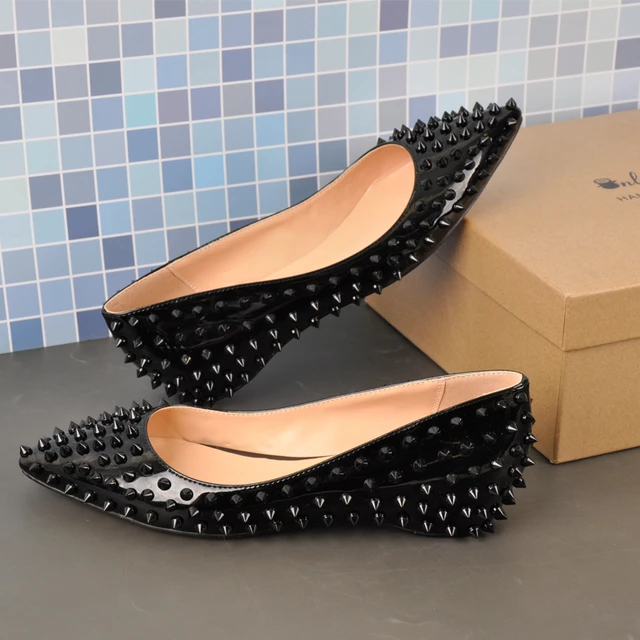 Spike studded flats fashion