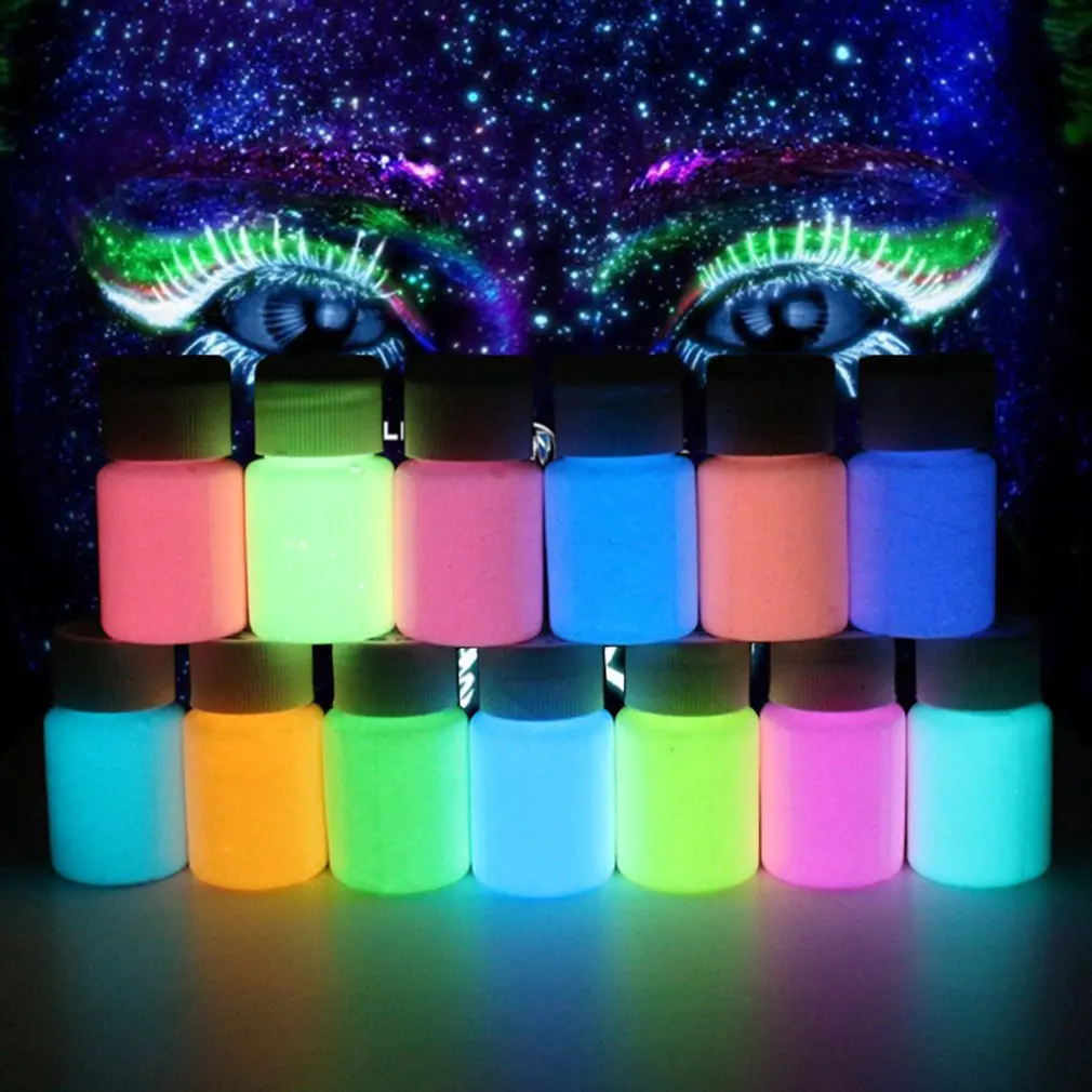 Peinture lumineuse multicolore à haute brillance, liquide Fluorescent étanche et durable, peinture à base d\'eau pour bricolage