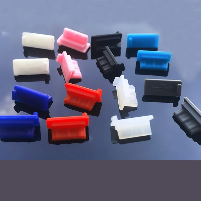100 Uds USB tapón antipolvo puerto de cargador tapa USB agujero enchufe USB maestro tapa antipolvo silicona Protector a prueba de polvo Tablet PC Notebook