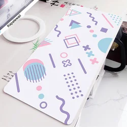 Tapis de bureau de jeu polymère clavier Kawaii mignon, tapis de souris média, tapis de jeu DeskSub, course pour bureau, maison, grand ordinateur, Moudescriptif