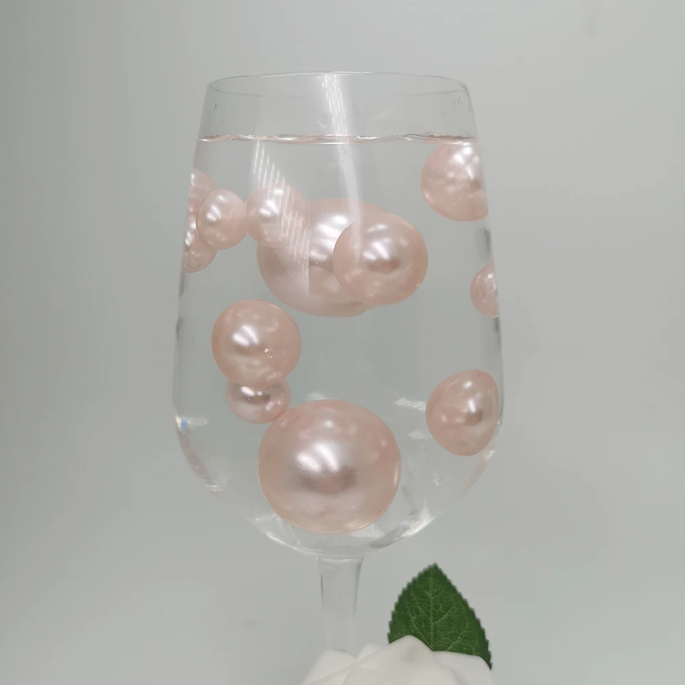 Floating Vase Pearl Includes Transparent Water Gels Assorted Sizes Color Vase Decoration No Hole Pearls Wedding Table Decoration