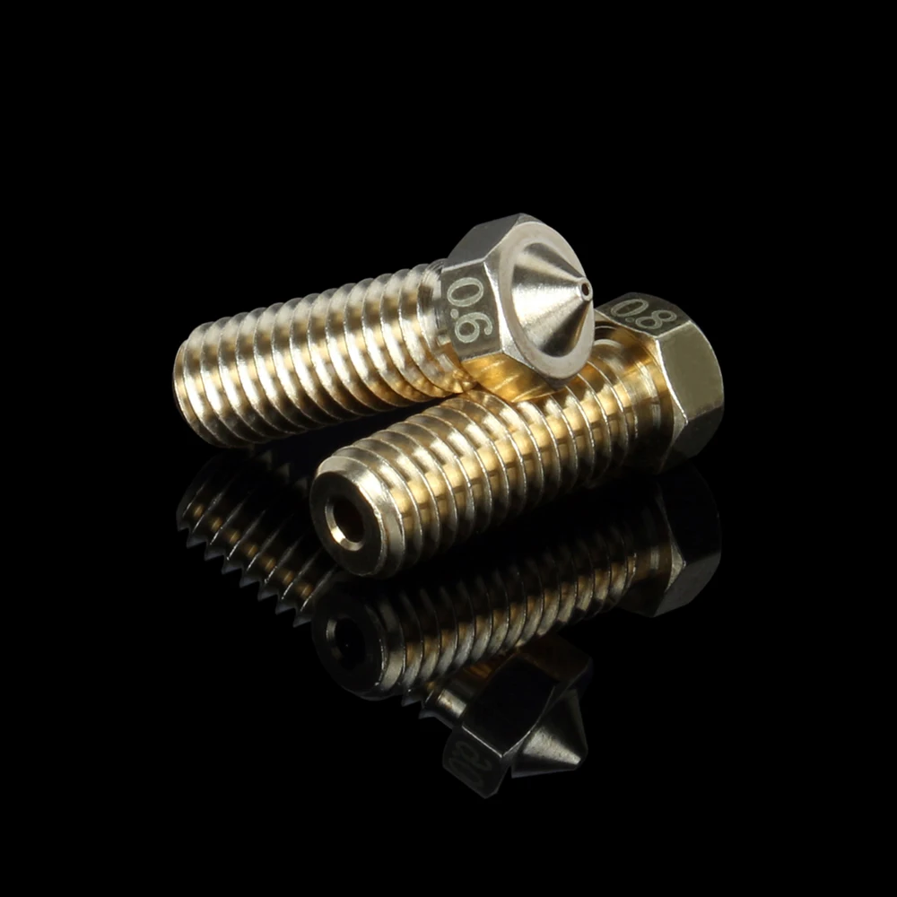 LERDGE 3D Printer Brass Volcano Nozzle E3D-V6 M6 Extruder Hotend For 1.75 Filament 0.4mm/0.6mm/0.8mm/1.0mm/1.2mm 3D Printer part