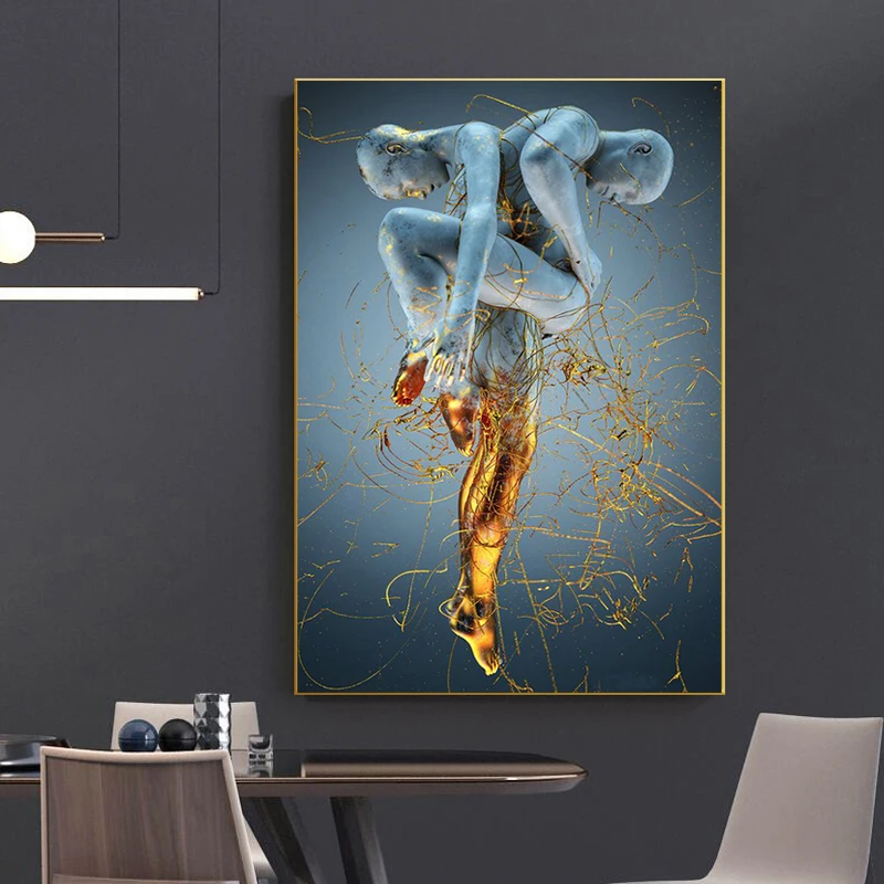 

Modern Art Figure Statue Canvas Painting Art Abstract Posters and Prints Wall Art Pictures for Living Room Home Decoration