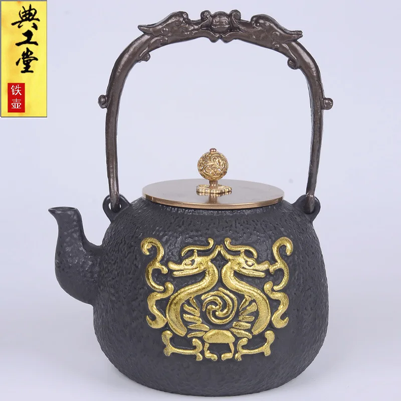 Teapot, iron teapot, hot water teapot, teapot 1200 ml water, kung fu tea set.