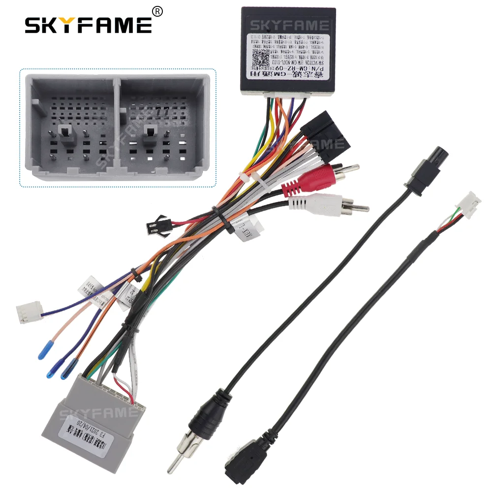 

SKYFAME 16Pin Car Wiring Harness Adapter With Canbus Box Decoder For Buick Excelle GM-RZ-09