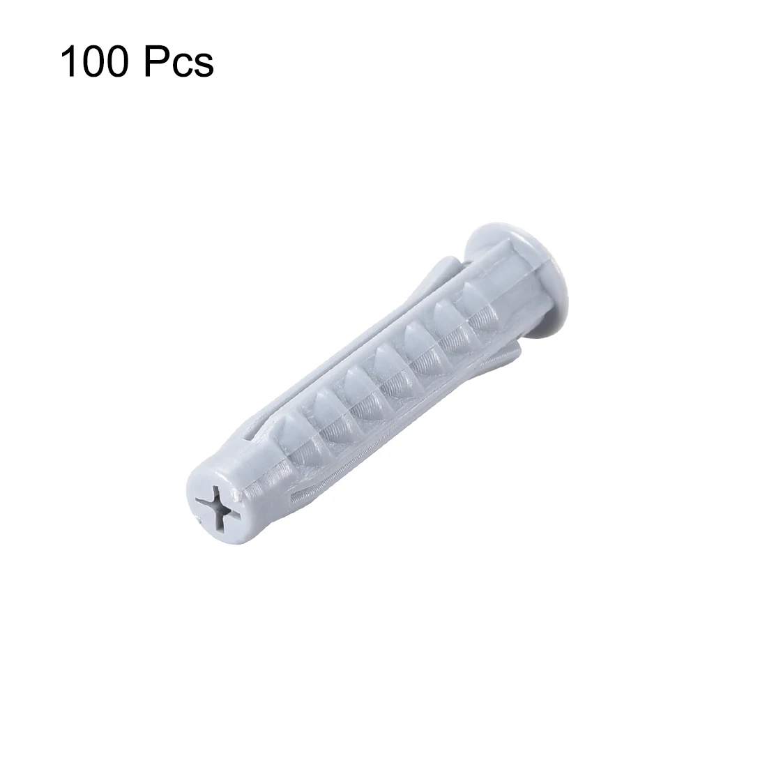uxcell 100pcs 6mmX30mm Plastic Expansion Pipe Column Concrete Anchor Wall Plug Gray for Home Garden DIY Application