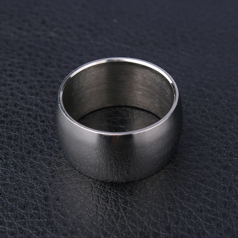 12 mm wide men\'s ring titanium steel ring wide spherical men\'s large ring high jewelry charm men and women wedding jewelry