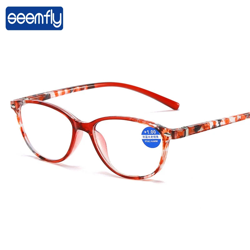 seemfly Men Women Reading glasses Anti-blue Light Ultralight Vintage Eyewear Presbyopic Eyeglasses +1.0 +1.5 +2.0 +2.5 +3.5 +4.0