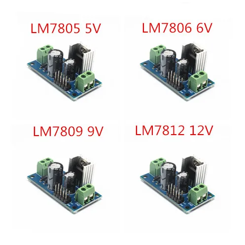 1PCS LM7805 LM7806 LM7809 LM7812 DC/AC Three Terminal Voltage Regulator Power Supply Module 5V 6V 9V 12V Output Max 1.2A