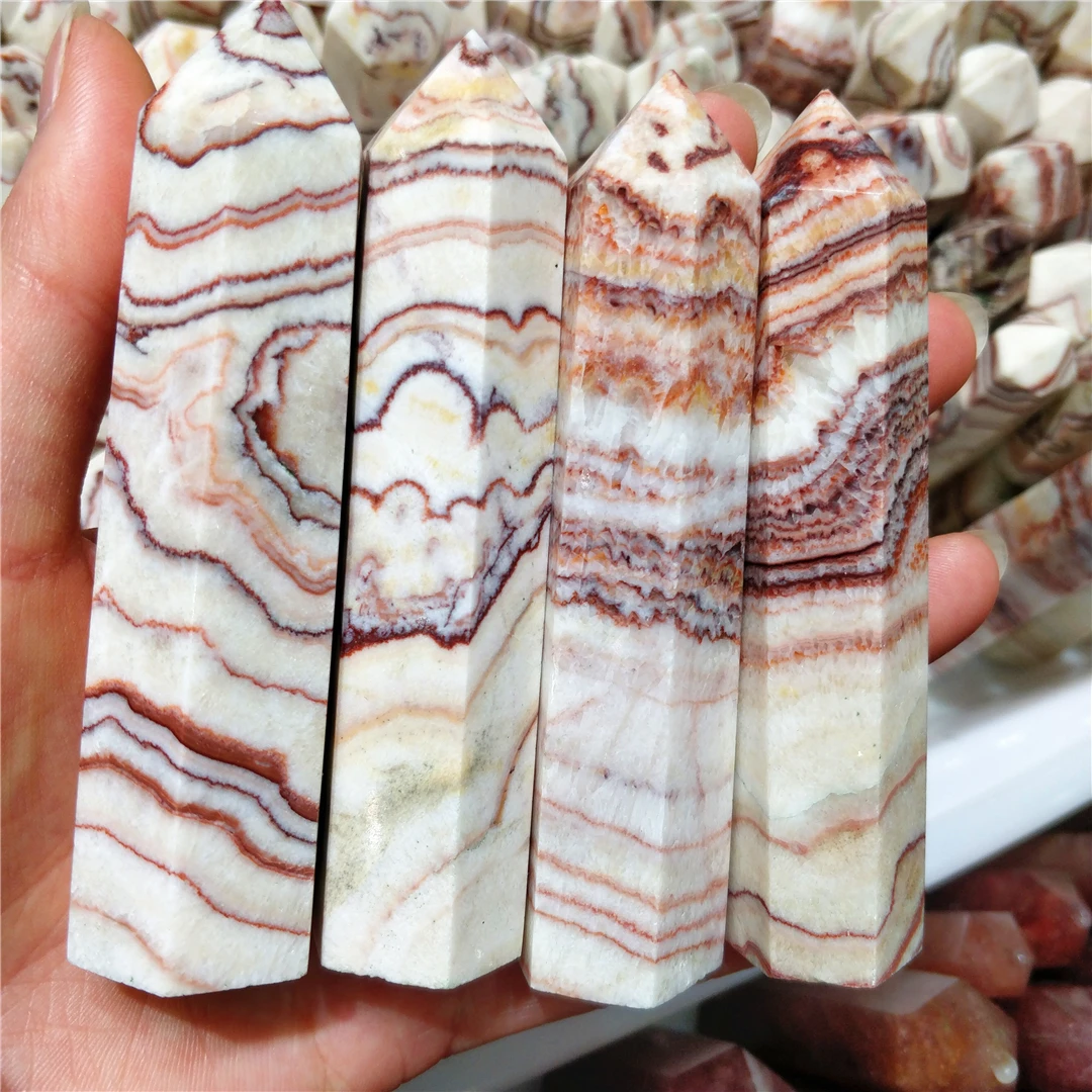 Natural Suiseki Stone Rhodochrosite Crystal Obelisk Point Garden Mineral Wands Collecting  Jewelry Vintage Decorative Crafts