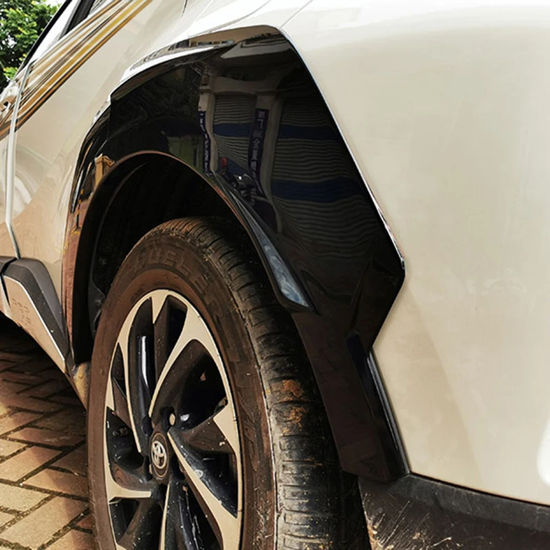 Dla Toyota C-HR CHR 2016-2022 czarny elastyczny nadkola koła sztuczne rzęsy łuki akcesoria samochodowe — zdjęcie 4