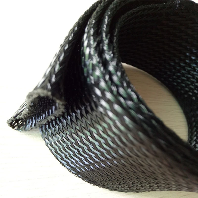 100M 2mm to 25mm Insulated Braid Sleeving Tight PET Wire Expandable Cable Sleeve Flame-retardant nylon braided mesh tube