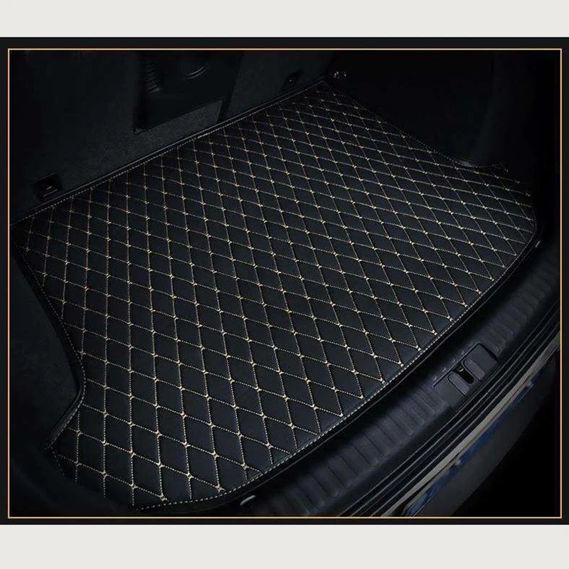 

Custom Leather Car Trunk Mats For Peugeot 3008 GT 208 RCZ E-308 508 408 Rifter 5008 207 CC Traveler Car Carpets Covers Styling