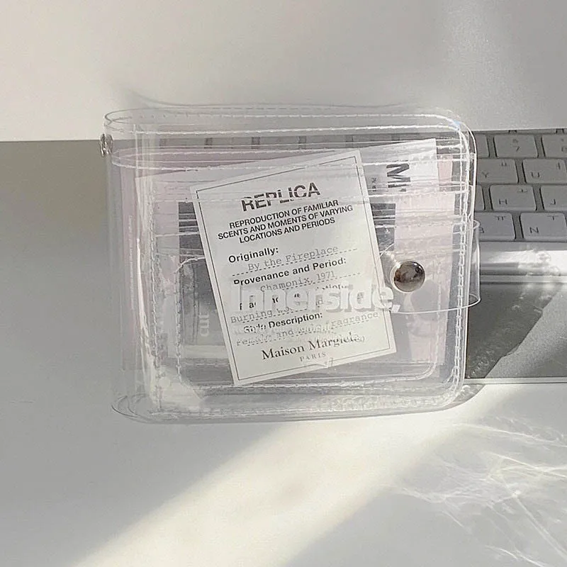 Fashion Girls Short Wallet PVC Transparent Waterproof Small Coin Purse Credit Business ID Card Holder Pouch For Boys image 4