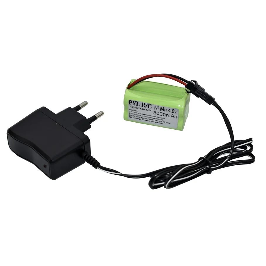 Batteria + caricabatterie 4.8v 3000mAh per auto RC serbatoi di navi camion Robot AA 4.8V NIMH batteria ricaricabile gruppo per pistola giocattoli RC