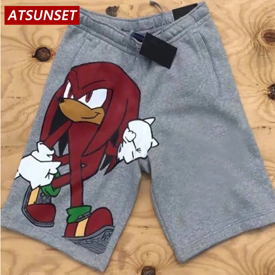 ATSUNSET 2022 Men\'s Summer New Hot Casual Shorts Cartoon Print Solid Cotton Clothing Shorts Hawaii Fashion Bottoms