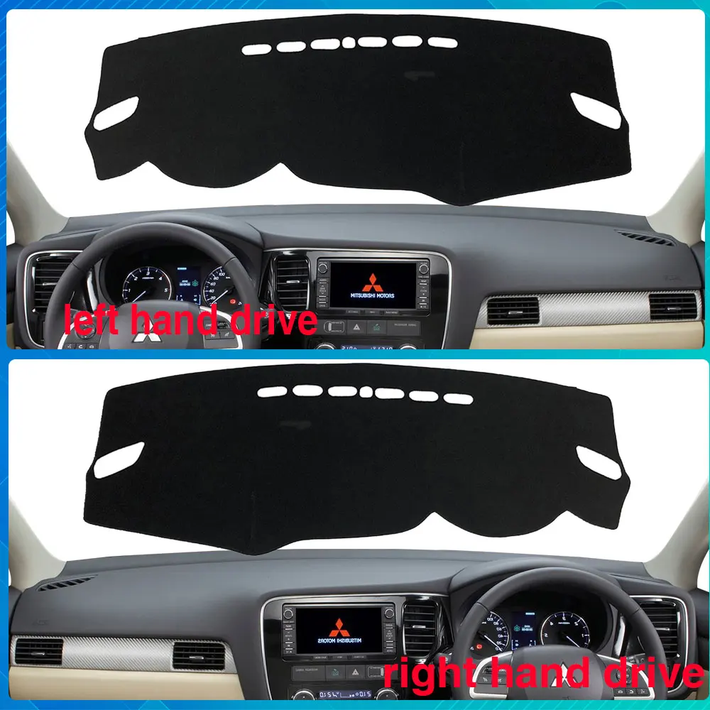 Car Dashboard Rug Cover Dash Mat Protective Avoid Light Carpet for Mitsubishi Outlander 2013~2019 2014 2015 3rd Gen Auto-Goods
