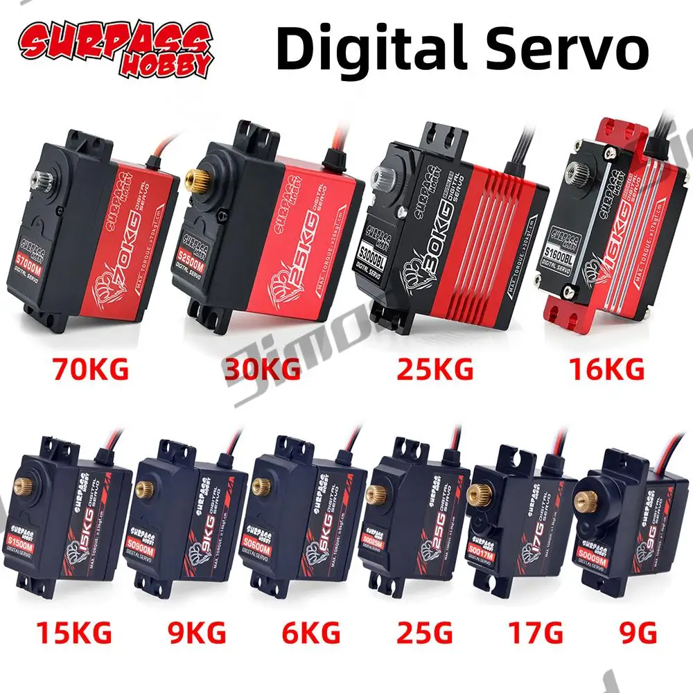 Servo RC 1/10 vysoký rychlost kov ozubená mini servomotor 9g 15kg 20kg 25kg 30kg servo  pro RC 1/8  1/12 1/10 RC auto