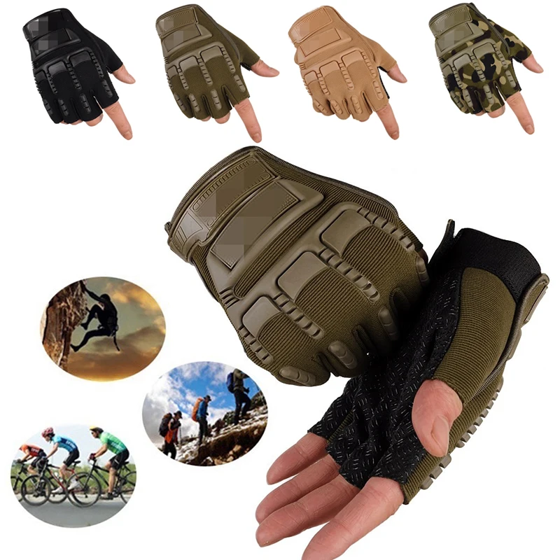 

1 Pair Cycling Gloves Half Finger Summer Sports Shockproof Bike Outdoor Breathable Hiking Gloves F-Best