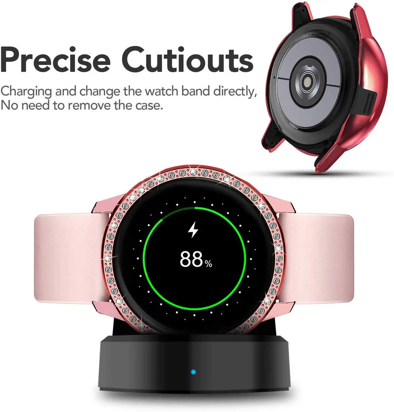 40mm 44mm Luxury Diamond Protective Case for Galaxy Watch Active 2 High Quality Fashion Metal Case for  Galaxy Watch Active 2