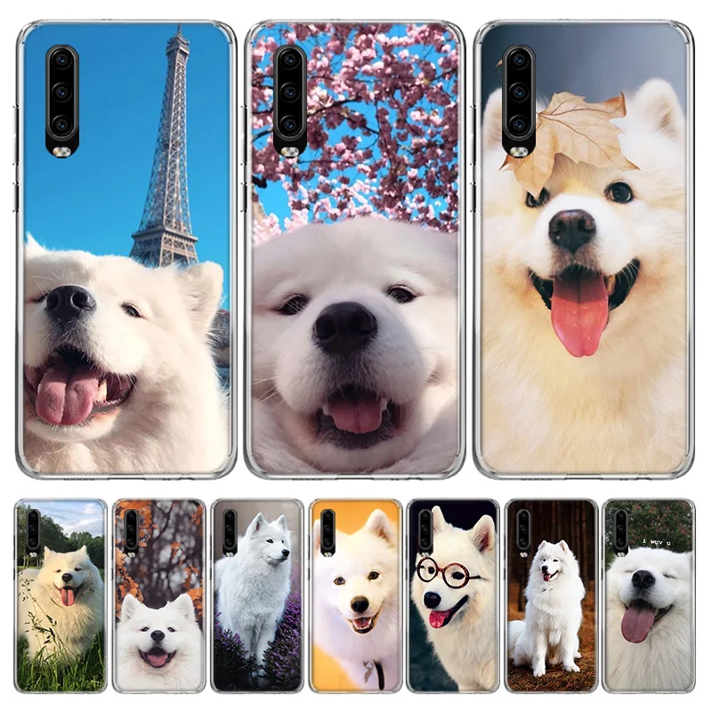 Samoyed Siberian Sled Dog Silicon Call Phone Case For Huawei P30 P20 P40 P50 P10 Mate 20 30 40 10 Lite Pro Casing Customized