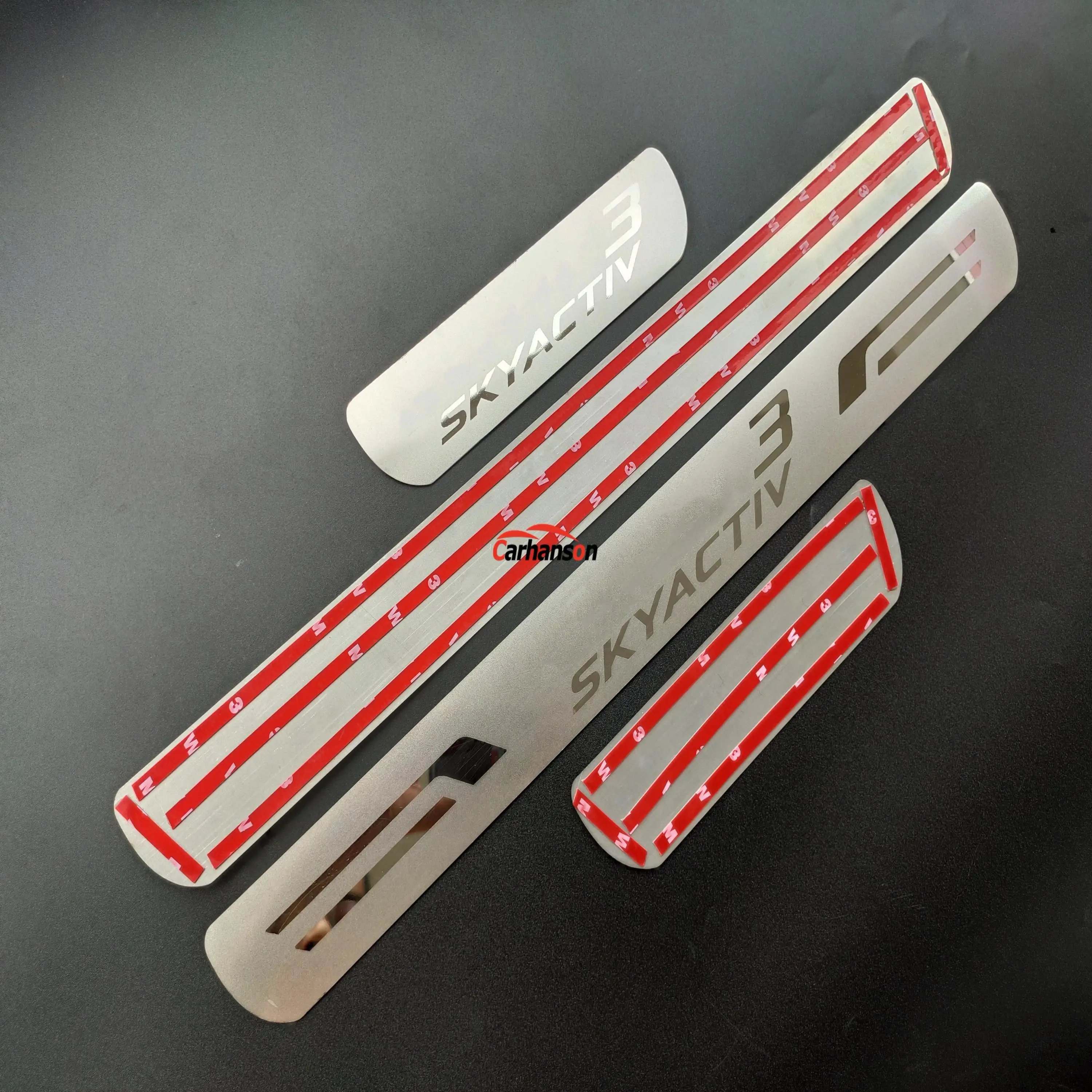 For Mazda 3 2023 2021 2019 Car Accessories Door Sill Trim Strip Stainless Steel Pedal Cover Protector Styling Auto Stickers 2024