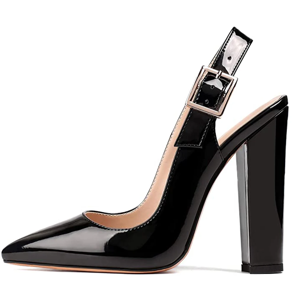 LOVIRS tacchi alti da donna 10cm punta a punta Slingback tacchi a spillo eleganti comodi classici tacchi grossi scarpe da sposa da ufficio