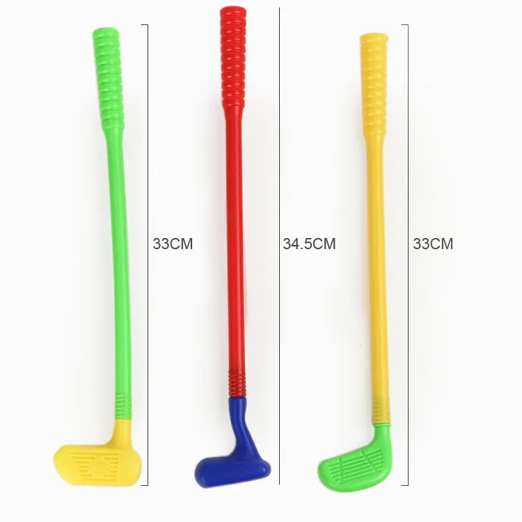 3pcs Kid Toy Golf Clubs Set Outdoor Golf Toy Set Toddler Preschool Kids Educational Outdoor Sport Games Toy