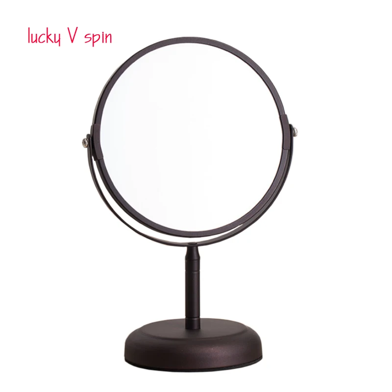 

7 inch Desktop Makeup Mirror 2-Face Metal 5X Magnifying Cosmetic Mirror free Shipping