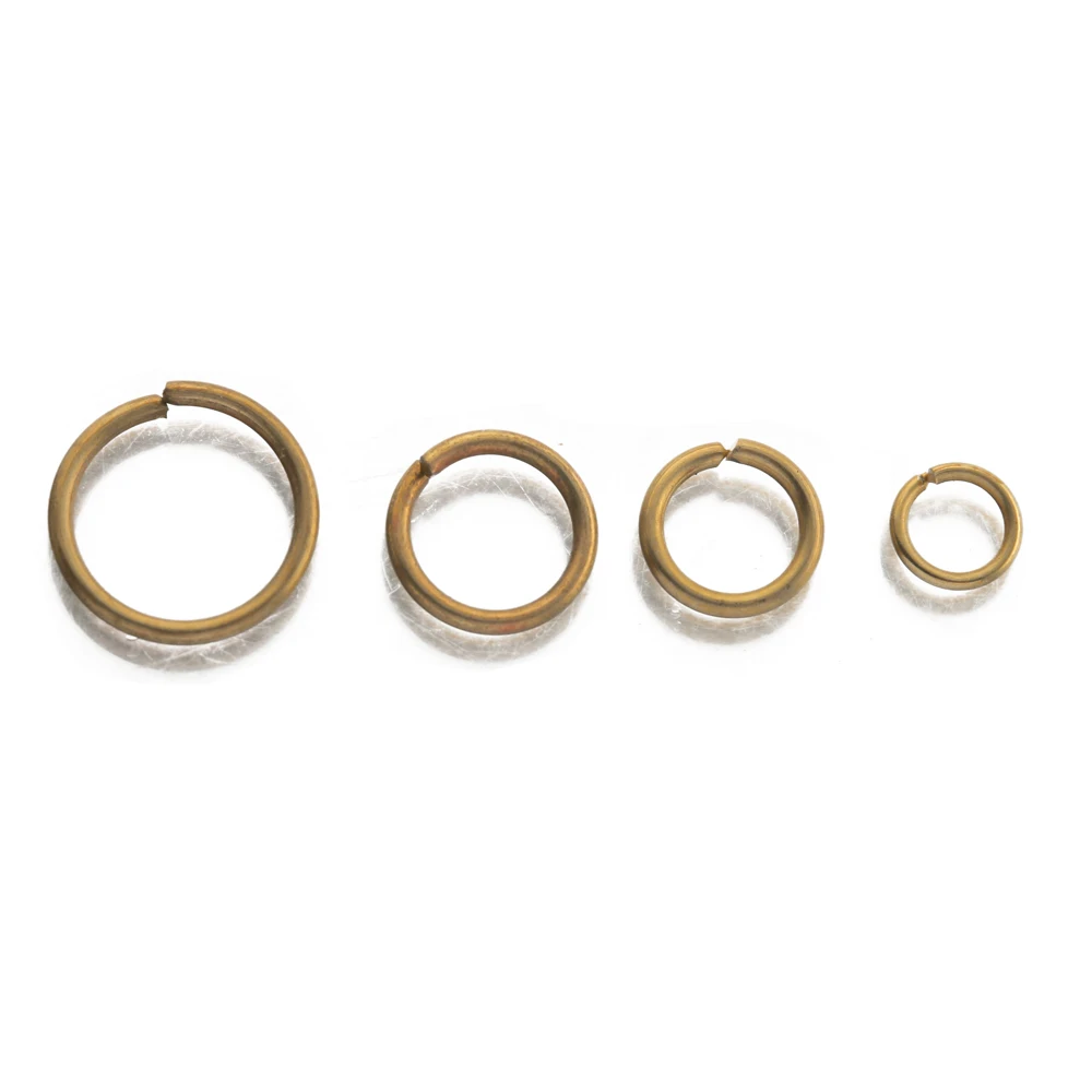 Pure Raw Brass 4 5 6 7 8 10MM Round Open Jump Rings & Split Ring Connectors For Diy Jewelry Making Findings Supplies Wholesale