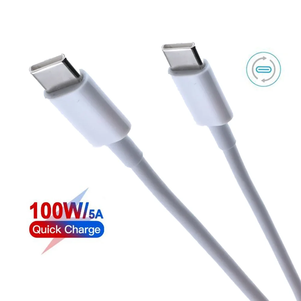 100W USB Type C Fast Charging Cable Cord E-mark Chip DC Power Adapter Connector Converter for Macbook Lenovo Asus Laptop Charger