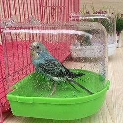 Bird Bathroom Bathtub Budgerigar Thrush Plastic Shower Room Hanging Out Parrot Cage Shower Sand Bath Clean Tool Bird Accessories