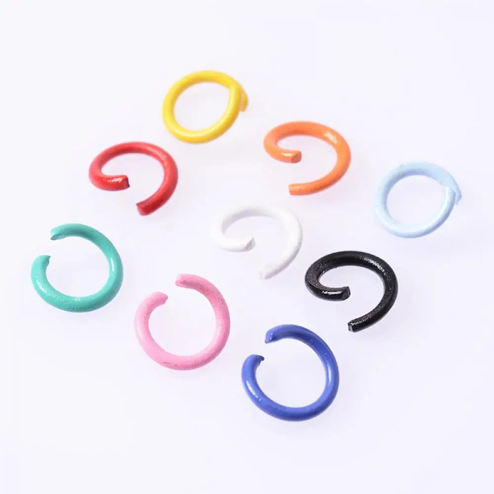 

100Pcs/Lot 6mm Colorful Open stainless steel Jump Rings Split Jump Ring Connector For Jewelry Making DIY Accessories Findings