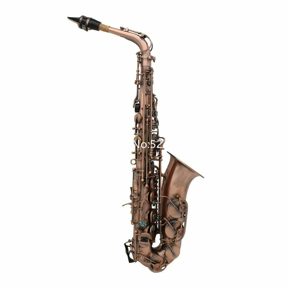 Professional Brand Red Bronze Bend Eb E-flat Alto Saxophone Sax Abalone Shell Key Musical instrument Professional