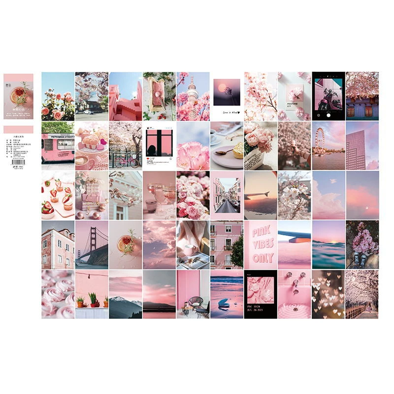 50 vellen vintage papier sticker boek DIY dagboek planner decoratie landschap INS sticker album telefoon scrapbooking kawaii briefpapier