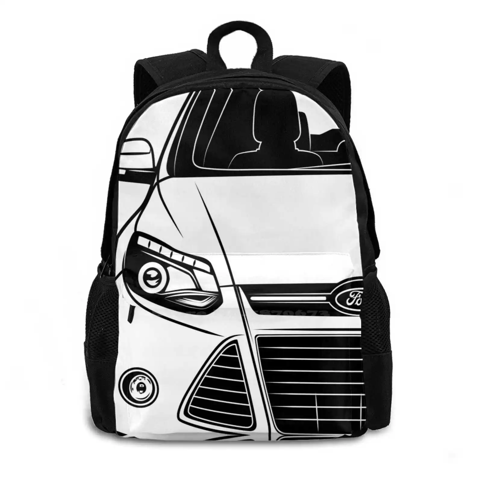 Mk3 Best Shirt Design 195D Print Design Backpack Student Bag Mk3 Best Design Car World