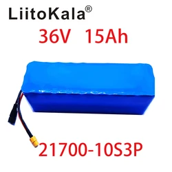 LiitoKala 36V 15Ah battery 21700 5000mah 10S3P battery pack 500W high power battery 42V 15000mAh Ebike electric bicycle BMS XT60