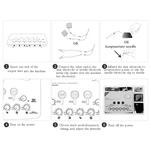 Uppgradera SDZ-Ⅱ Akupunkturstimulator Akupunktur Elektronisk Akupunktör 6 Utgångar Akupressur Avslappningsapparat EMS Massager 6 best sales elektroakupunktur - №2