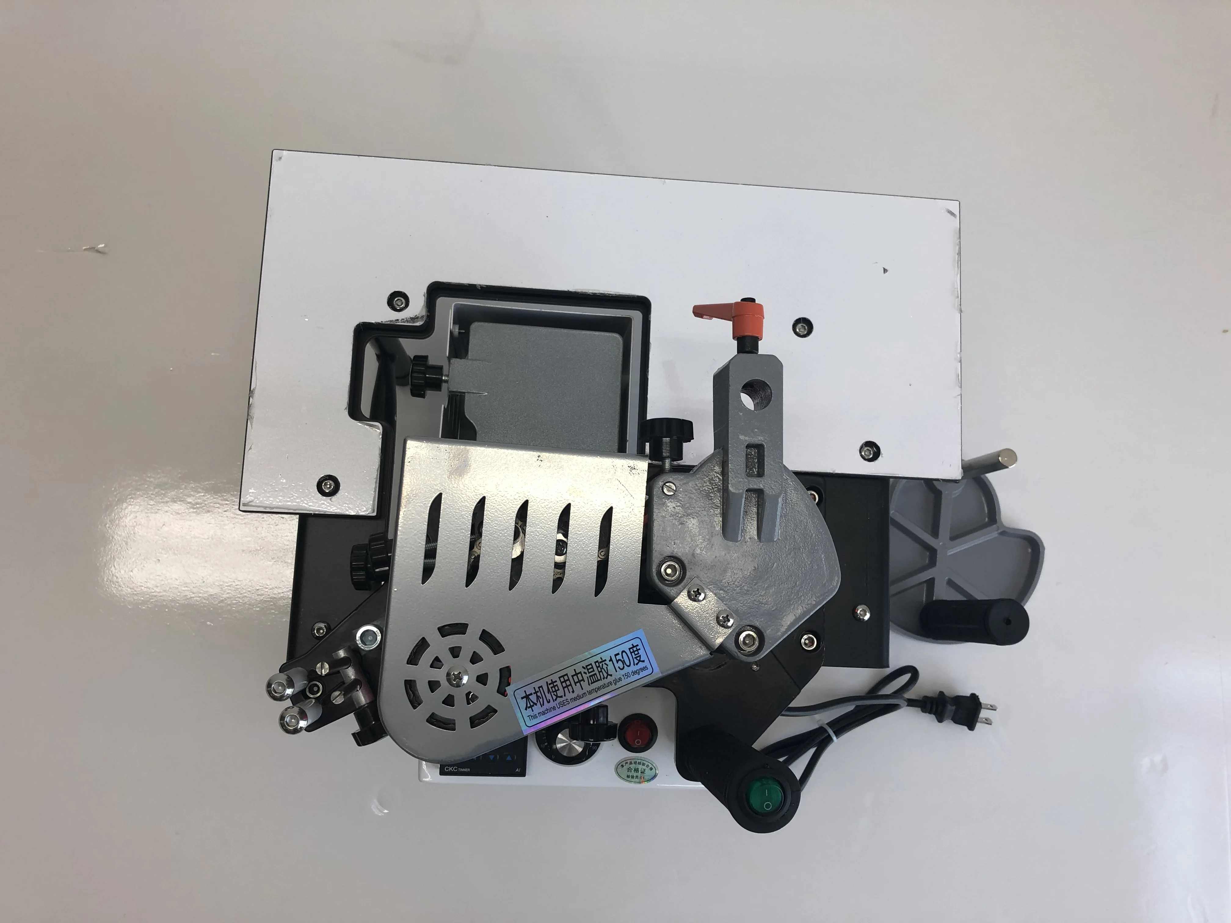 휴대용 목공 기계, 220V 1200W, 양면 접착 휴대용 가장자리 밴딩 기계
