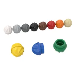 10pcs MOC Brick Parts 15470 Plate Round 1 x 1 Swirled Top Compatible Building Block Particle DIY Kids Brain Toy Birthday Gift