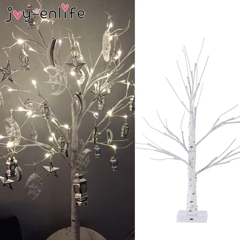 Ramadan decorations Led Birch Tree Light EID Mubarak decoration for home artificial tree lamp Ramadan Kareem Eid Al Adha party